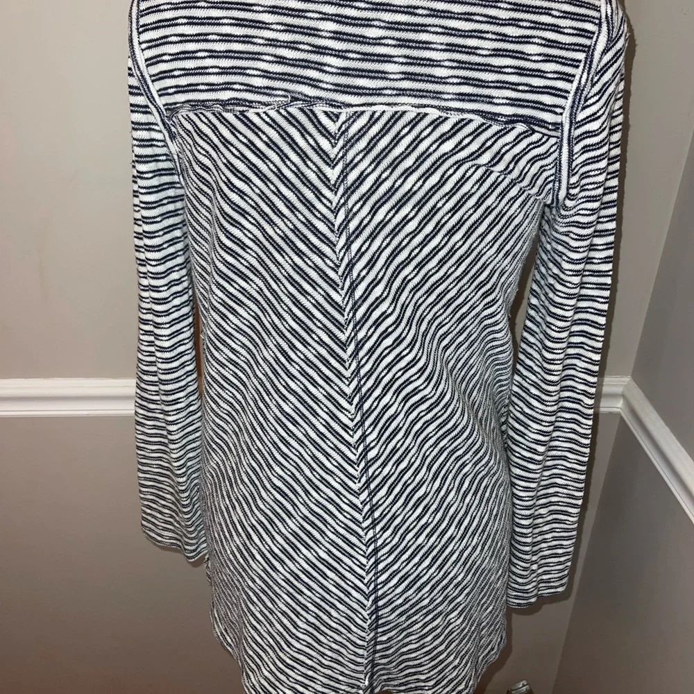 Lucy &‎ Laurel Womens Thin Sweater Navy Striped M